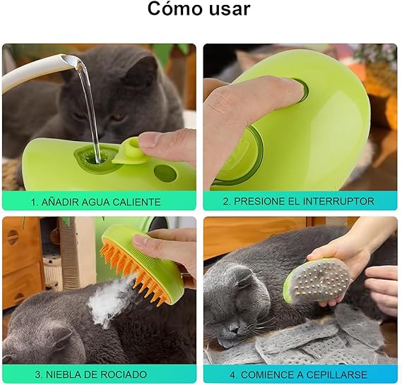 Peine vaporizador de mascotas